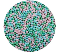 Изображение Посыпка  Шарики перламутровые голубые,зеленые,розовые, 50 гр